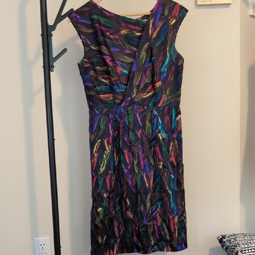 Milly Silk Dress in Vibrant Multicolor